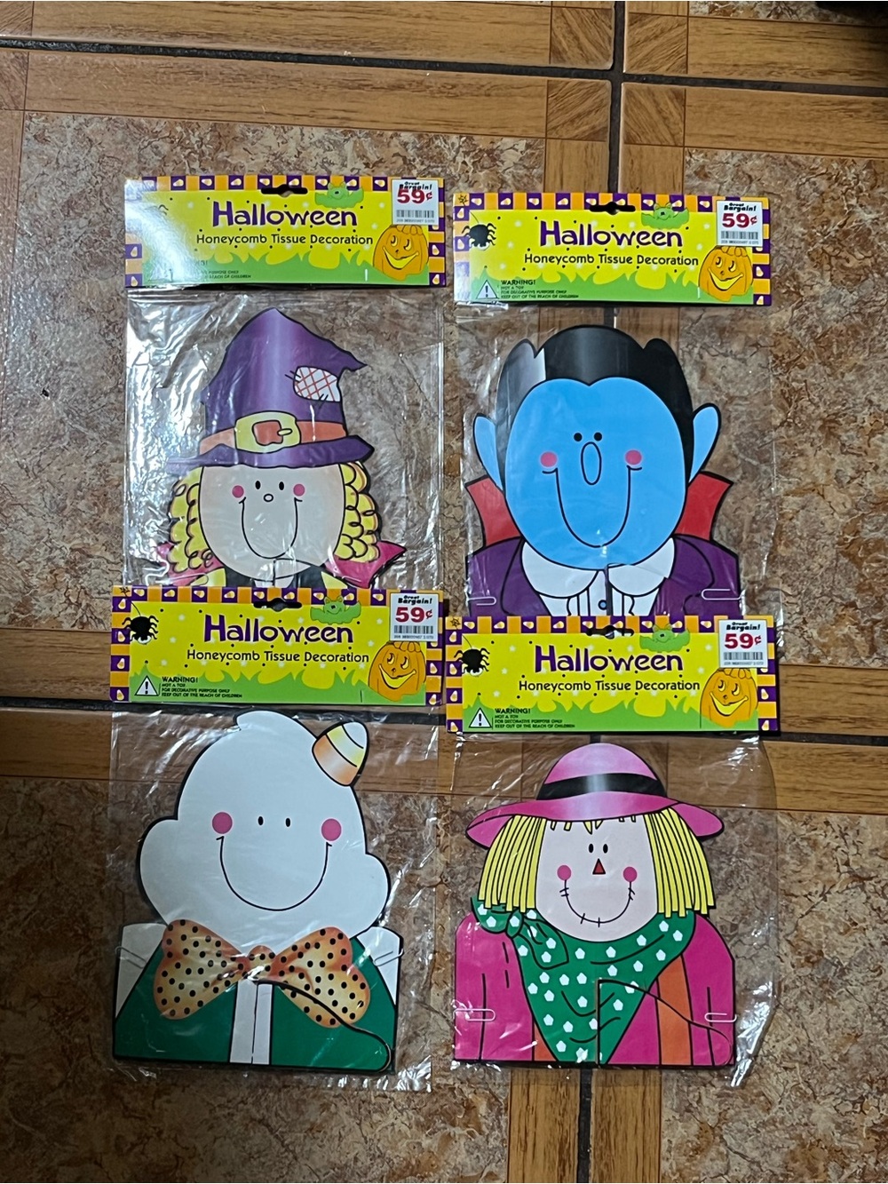 Vintage Halloween Honeycomb Tissue Decoration